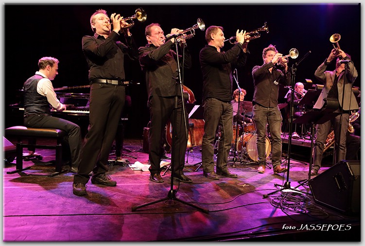 Bert Joris and BJO trumpet section : Jeroen Van Malderen,Nico Schepers, Serge Plume, Jo Hermans, Bert Joris  JASSEPOES